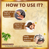 UrbanGabru Ayurvedic Jadibuti Hair Growth Oil - 200ml | For Hair Regrowth and Hair Fall Control with Natural Herbs | For Heathy and Strong Hair