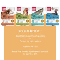 The Honest Kitchen 99% Meat Protein Boosters Variety 3-Pack, 5.5 oz x3