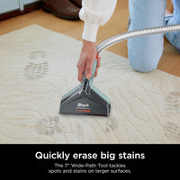 Shark EX201 CarpetXpert Upright Carpet, Area Rug & Upholstery Cleaner with StainStriker, Built-in Spot & Stain Cleaner, Perfect for Pets, Deep Cleaning & Tough Stain Removal, Carpet Shampooer, Cyan Shark CarpetXpert with StainStriker