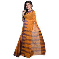Raj Sarees Women's  Pure Georgette Saree Without Blouse Piece Mustard Yellow; Golden