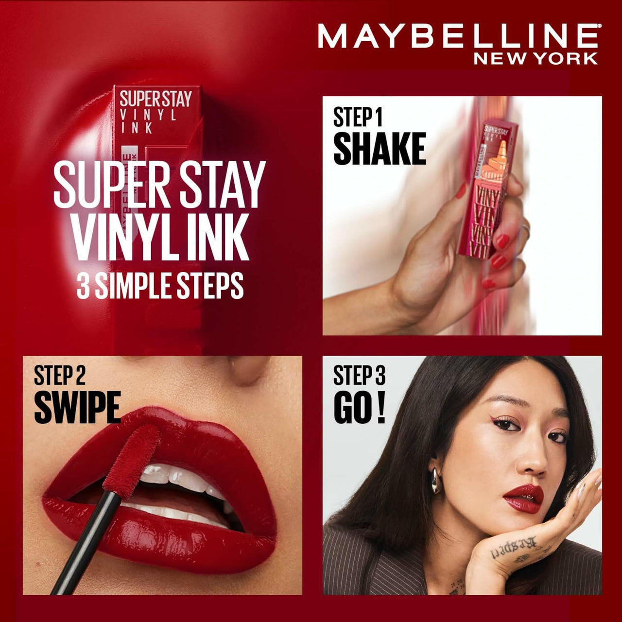 Maybelline New York Superstay Vinyl Ink - Longwear Shine Lip Color, Sweet n Sour, 4.2ml