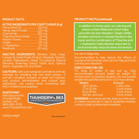 ThunderWunders Hemp Dog Calming Chews | Vet Recommended for Situational Anxiety | Fireworks, Thunderstorms, Travel & More | Made with Hemp Seed, Thiamine, L-Tryptophan, Melatonin & Ginger (180 Count) 180 Count