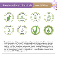 Ayouthveda 1 Nuts & Saffron Luxury Castile Soap, Saffron Soap(110g),Clay Soap, Clean Tone Revitalize Skin, Nourish, Protect & Hydrate Skin (110g), Fruit Honey Soap 110g