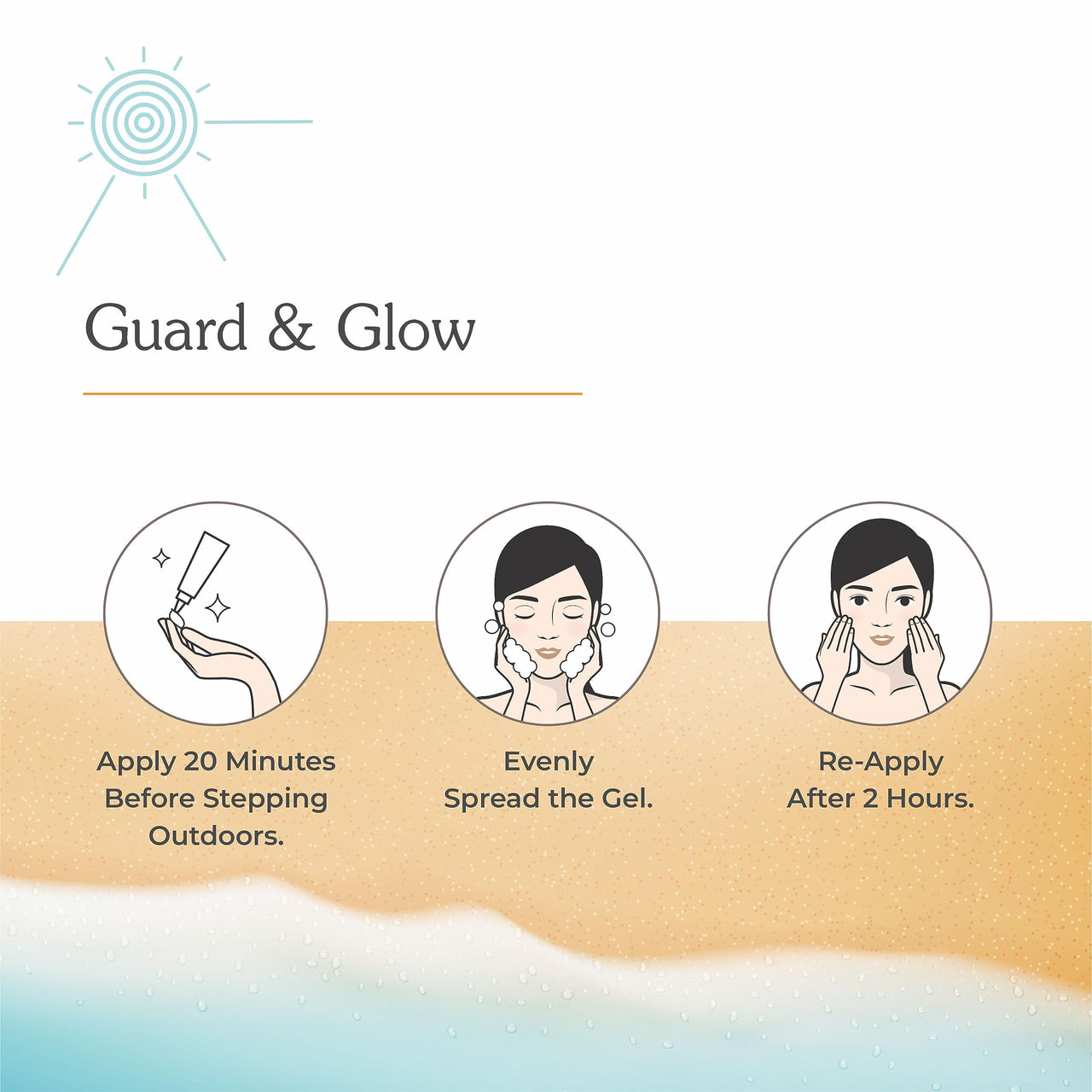 Brinton UV Doux SPF 50 PA+++ Mineral Based Sunscreen Gel Suitabe for All Skin Types With No White Cast | Tinted & Water Resistant | UVA/UVB Protection, 50g x Pack of 2