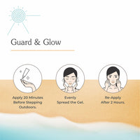 Brinton UV Doux SPF 50 PA+++ Mineral Based Sunscreen Gel Suitabe for All Skin Types With No White Cast | Tinted & Water Resistant | UVA/UVB Protection, 50g x Pack of 2