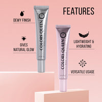 Colors Queen Base Illuminator Highlighter - Silver Pink, 30g | Long Lasting Lightweight Highlighter with Luminous Finish | Liquid Highlighter for Face Makeup Infused with Shea Butter & Niacinamide