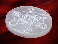 Selenite Crystal Charging Plate For Crystals And Healing Stones, 4.5