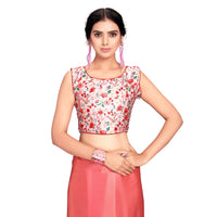 Cloud walker Women Soft Satin Silk Saree With Digital Printed Unstiched Blouse Piece(5.5m Saree +0.8m Blouse Piece).