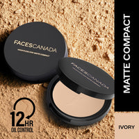 Faces Canada Weightless Stay Matte Compact Vitamin E & Shea Butter, Spf-20 Ivory 01, 9 g And Faces Canada Weightless Matte Finish Foundation, Mini - Ivory, 18 ml