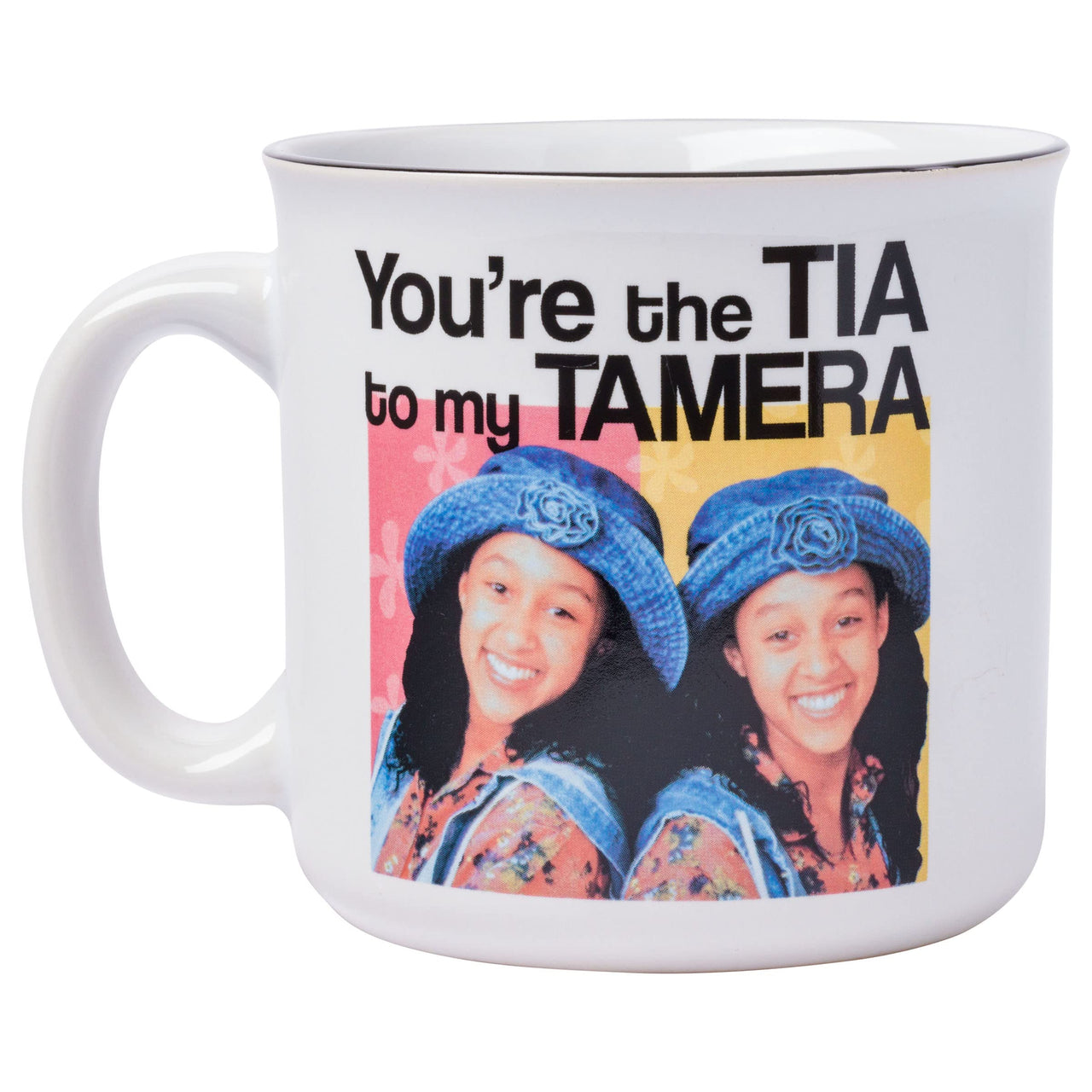 Silver Buffalo Sister Sister Tia to My Tamera Ceramic Camper Coffee Mug, 20 Ounces