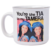 Silver Buffalo Sister Sister Tia to My Tamera Ceramic Camper Coffee Mug, 20 Ounces