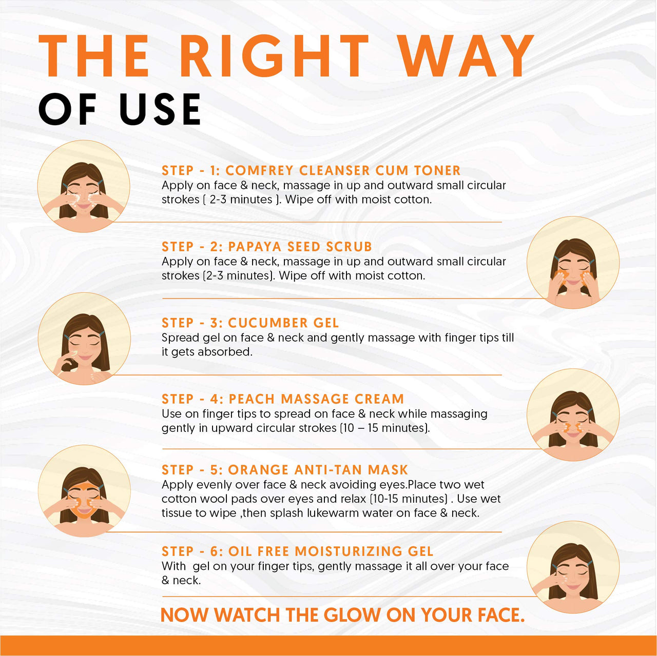 VLCC Papaya Fruit Facial Kit - 60g | Glowing, Blemish Free Skin | With Papaya, Cucumber, Peach, and Orange Peel Extracts | Glowing at Home Facial Kit.