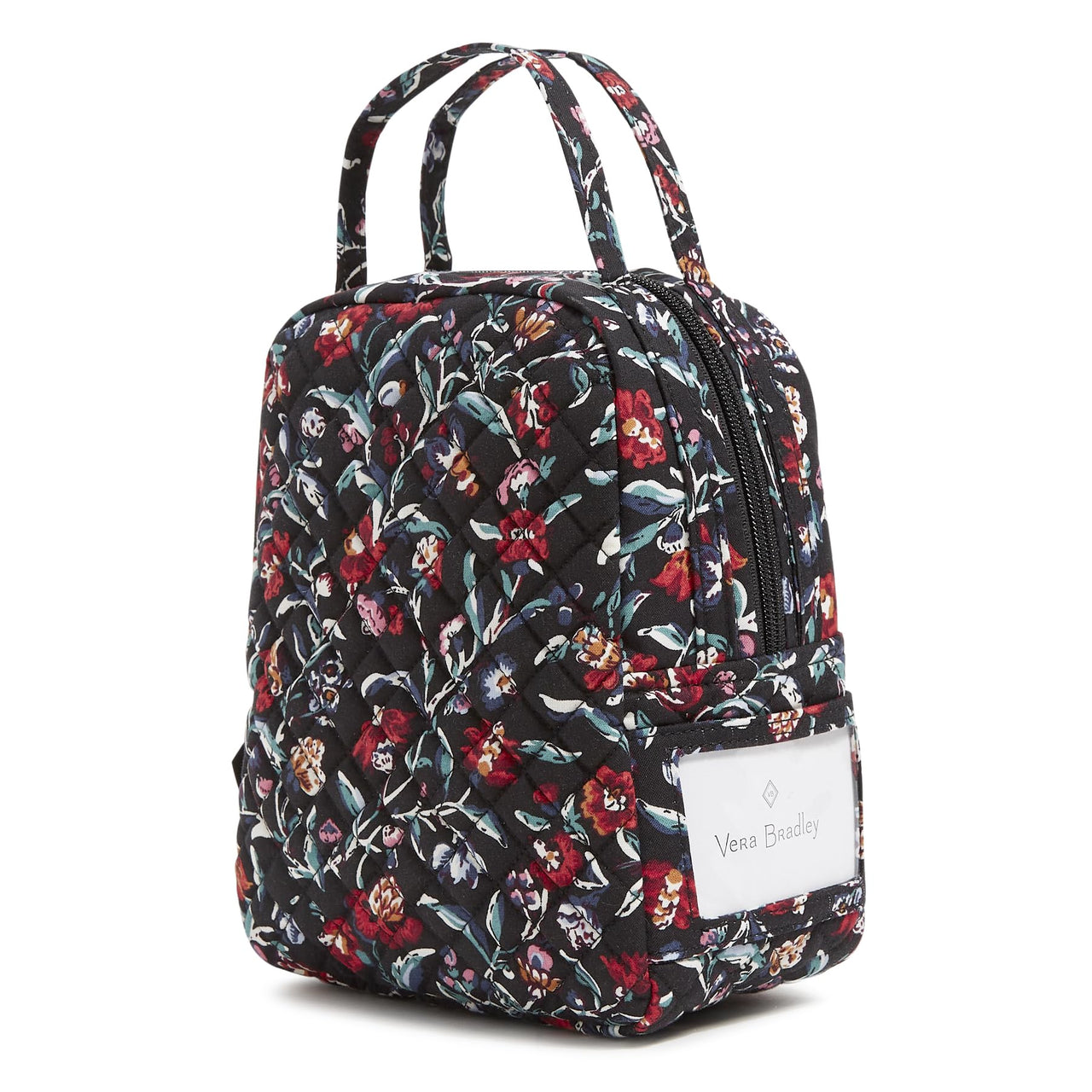 Vera Bradley Women's  Cotton Lunch Bunch Lunch Bag, Perennials Noir, One Size