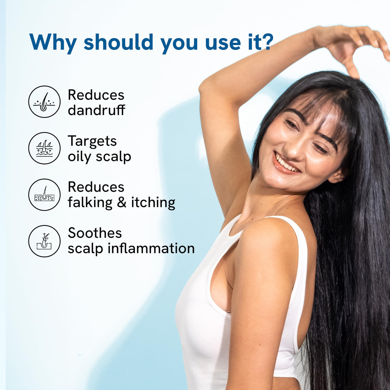 Be Bodywise Anti Dandruff Shampoo 150ml | pH 5.5 | Clinically Proven Actives with Citric Acid, Oat & Aloe Vera Extract | Paraben Free & Vegan