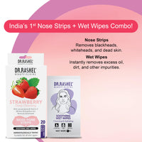 DR.Rashel Strawberry Nose Strips For Pore Cleansing | For Painless Blackheads Removal | Instant Blackhead Remover | 20 PCS