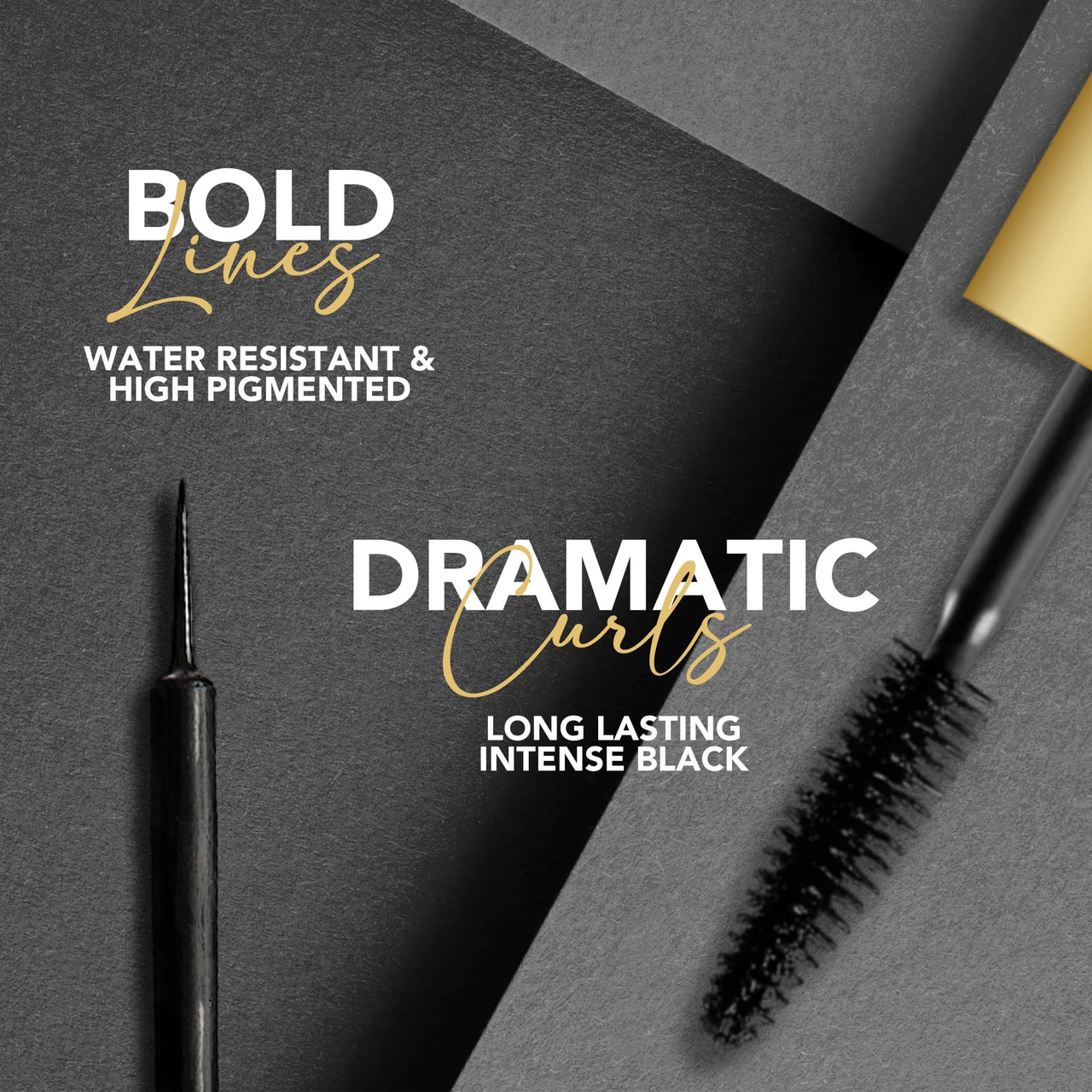 Seven Seas Eyeliner & Mascara 2 in 1 | Lightweight, Denser & Longer Lashes | Intense Black Finish | Adds Volume | Easy Wash | No Clumping | Cruelty Free