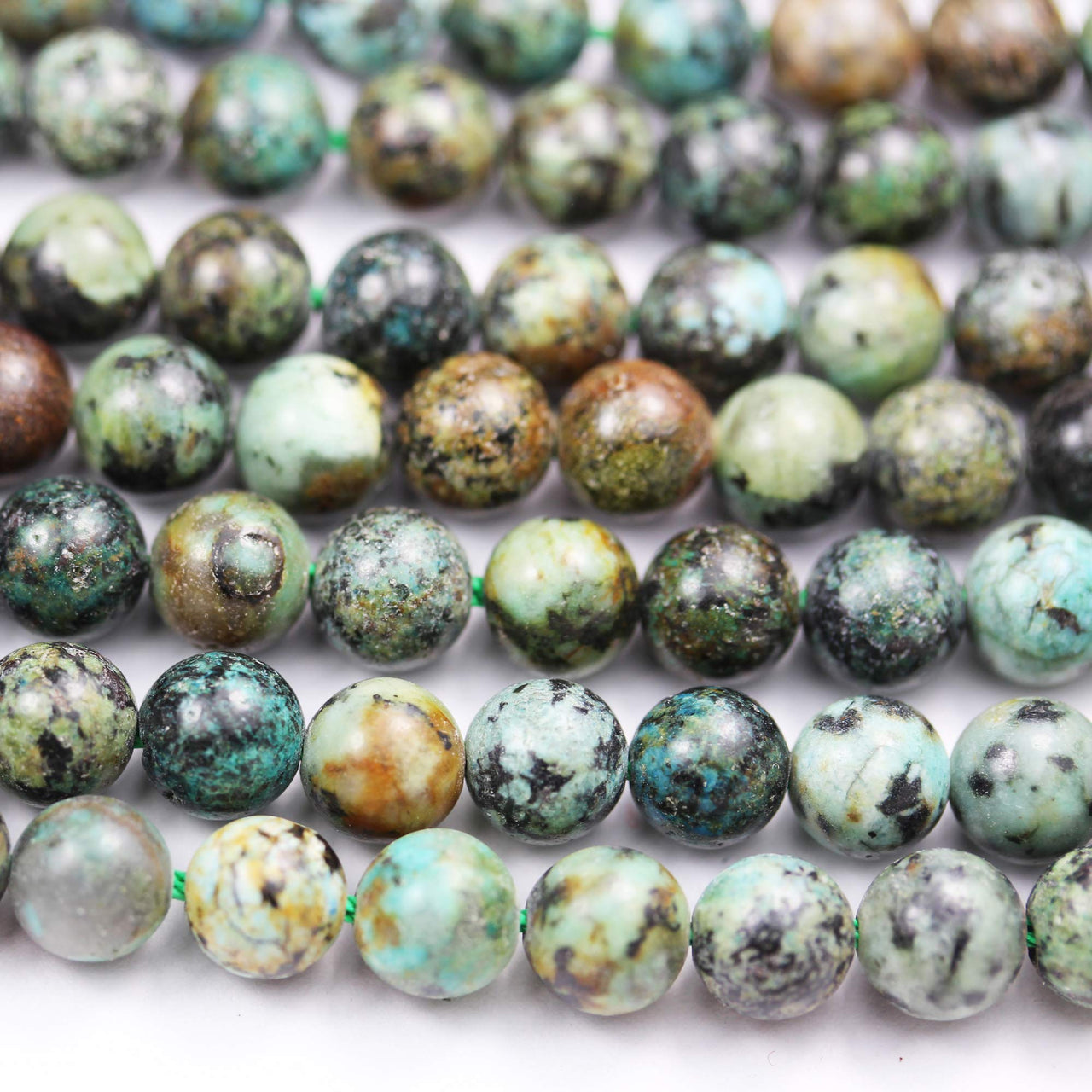 10mm Beads Natural Gemstone Beads for Jewelry Making Energy Healing Crystals Jewelry Chakra Crystal Jewerly Beading Supplies Africa Turquoise 10mm 15.5inch About 36-40 Beads