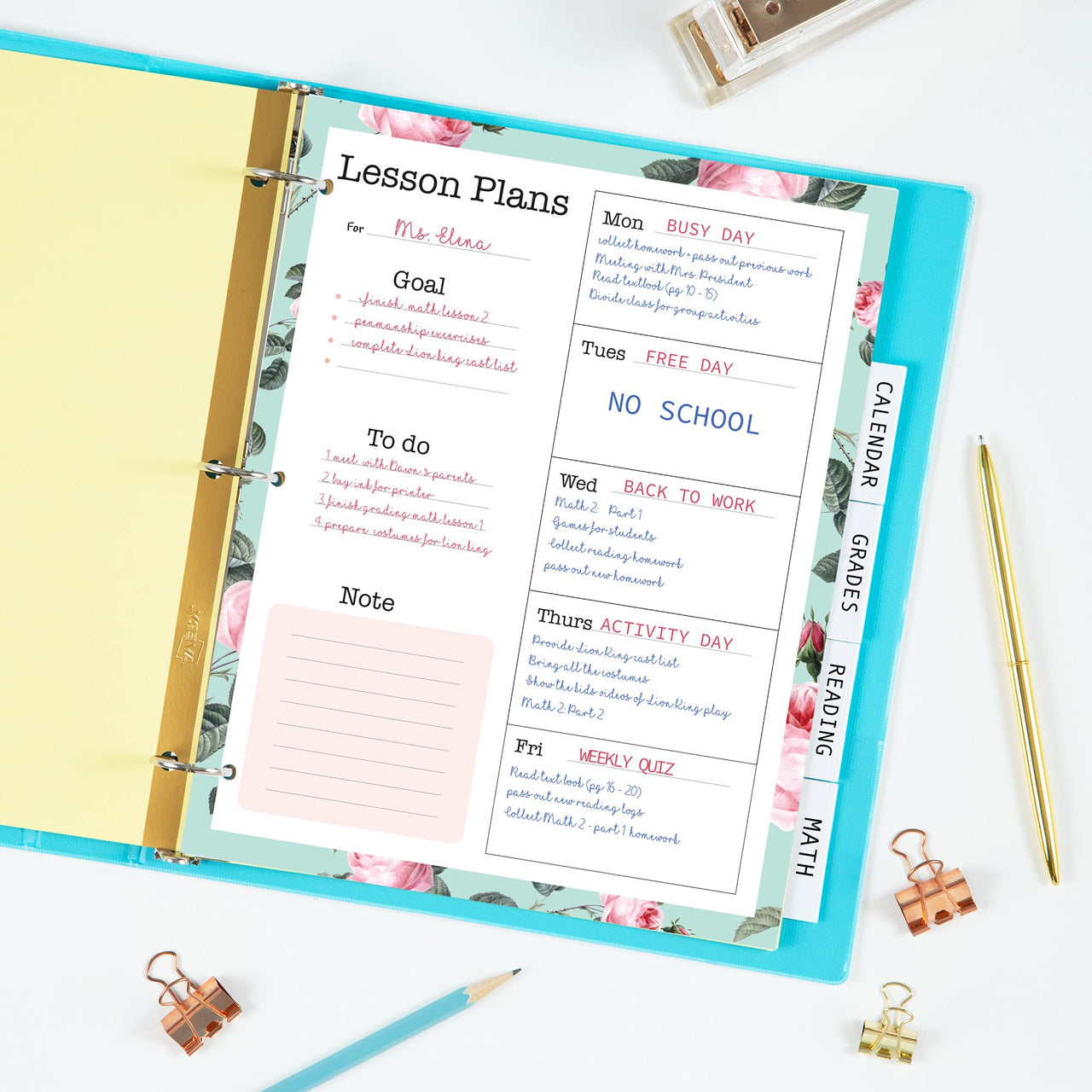 Avery Big Tab Insertable Dividers for 3 Ring Binders, 5-Tab Set, Buff Paper, Clear Tabs, 1 Binder Divider Set (11110)