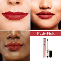 Pijn Luxe Comfy Matt Lipstick Nude Pink | 12HR Long-Lasting, Smudge-Proof & Waterproof | Lightweight, Smooth Matte Finish With Vitamin E & Lip Repair | Lipstick for Women