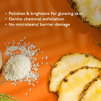 Asaya Exfoliating Face Scrub | Powder-to-Foam Cleanser with Korean Rice, Pineapple & Papaya Enzymes | Removes Tan, Dead Skin, Blackheads & Whiteheads | Brightens & Smoothens | Gentle Daily Enzymatic Exfoliation | pH Balancing & Pore Cleansing | For Oily,