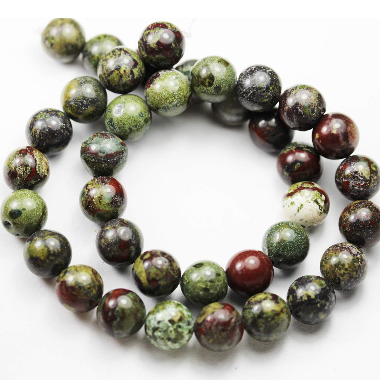 Dragon's  Blood Jasper Beads for Jewelry Making Energy Healing Crystals Jewelry Chakra Crystal Jewerly Beading Dragon Blood Jasper 8mm Supplies 15.5inch About 46-48 Beads