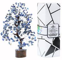 Lapis Lazuli Chakra Tree of Life - Crystal Tree for Positive Energy, Feng Shui Decor - Gemstone Money Bonsai Tree, Good Luck Healing Crystals - Blue Meditation Stones, Spiritual Unique Gift 10-12