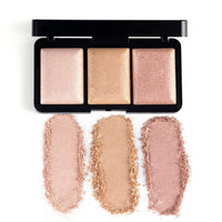 PAC Trio Glow Highlighter X3 (Pink) | Powder Highlighter Palette for Face Makeup with Semi-Matte Natural Metallic Finish | 3 Lightweight Shimmer Glow Shades | Full Coverage for All Skin Type | 4g