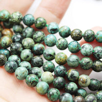 10mm Beads Natural Gemstone Beads for Jewelry Making Energy Healing Crystals Jewelry Chakra Crystal Jewerly Beading Supplies Africa Turquoise 10mm 15.5inch About 36-40 Beads