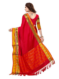 SAREE MALL Women's  Cotton Silk Saree with blouse piece (8AURA8001-parent)
