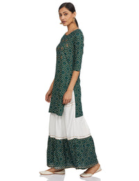 Ayukta Women Straight Kurti with Skirt