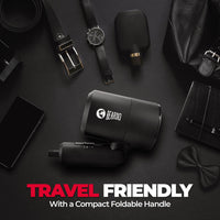 BEARDO Styling Gun Ultra Compact Hair Dryer | 1100 Watts Foldable Hair Dryer | 3 Heat 2 Speed Setting | Hair Dryer For Men | Travel Friendly | Stylish Matte Black Finish | Gift For Brother | Gift For Friends | Gift for Husband