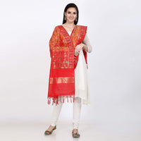 KAPAAHA Women's  Woven Silk Blend Patola Dupatta/Chunni
