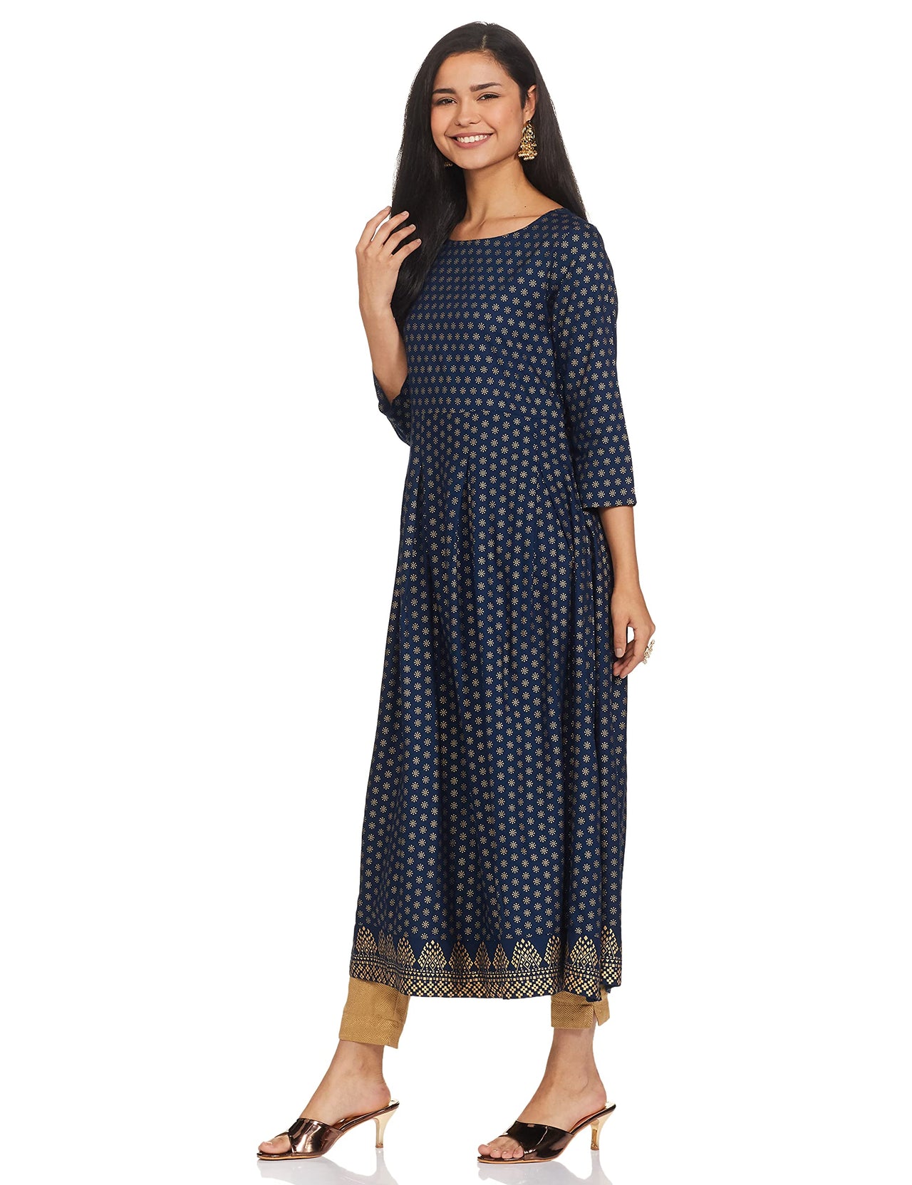 Amazon Brand - Tavasya Women Rayon Festive Kurti