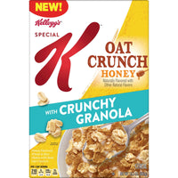 Kellogg's  Special K Cold Breakfast Cereal, Oat Crunch Honey, Fiber Cereal 13.5oz Box (1 Box)
