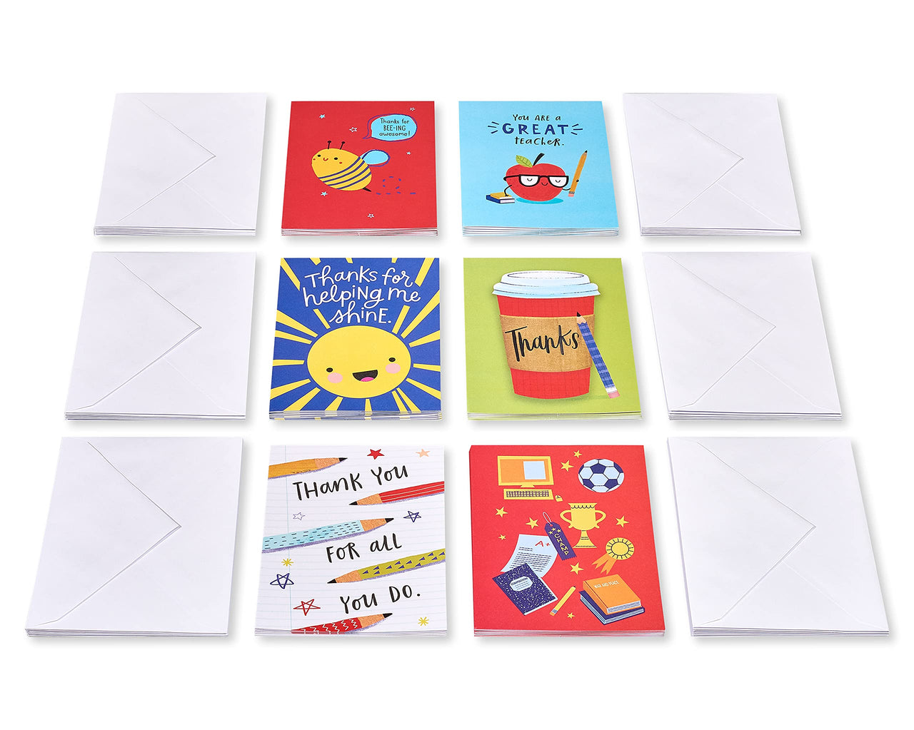 American Greetings Teacher Thank You Cards with Envelopes, Teacher Appreciation (48-Count)