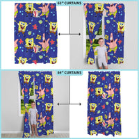 Franco Kids Room Window Curtains Drapes Set, 82 in x 63 in, Spongebob Squarepants