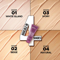 Hilary Rhoda Radiant BB Foundation | Ultra-Creamy & Lightweight Formula | 9 to 5 Stay | Hides Blemishes & Dark Spots | Blends Easily | Dewy Finish | 60g (Natural| Shade 04)