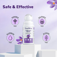 TrueWise® Underarm Roll On 50ml | 4% Aha Bha,2% Lactic Acid, 1% Mandelic Acid, 1% Salicylic Acid | Controls Odour & Reduces Pigmentation | 0% Aluminium & 0% Alcohol | Long Lasting Flora Fragrance (Pack Of 2)