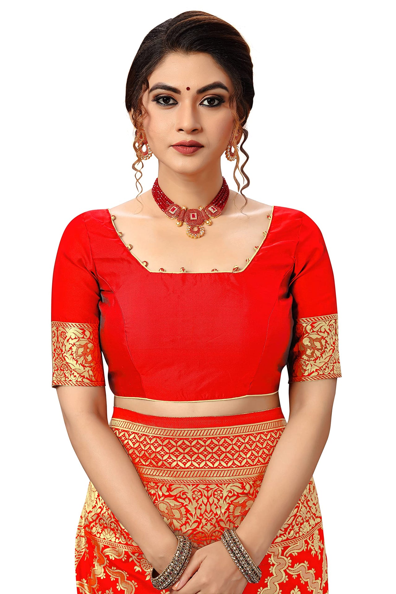 Nivah Fashion Women's  Banarasi Art Silk Saree with Blouse Piece