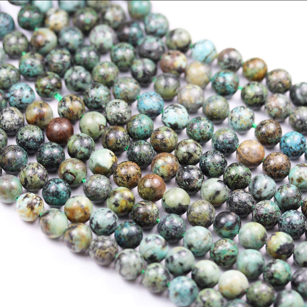10mm Beads Natural Gemstone Beads for Jewelry Making Energy Healing Crystals Jewelry Chakra Crystal Jewerly Beading Supplies Africa Turquoise 10mm 15.5inch About 36-40 Beads