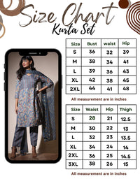 GRECIILOOKS Women's  Cotton Blend Printed Straight Kurta with Pant| A-line Kurta with Pant| Straight Printed Kurta with Pant