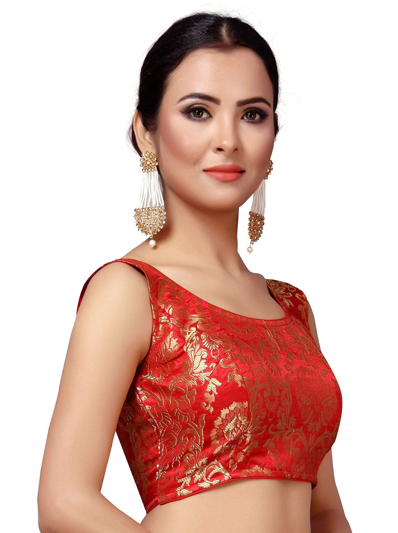 X3 Women's  Brocade Stitched Saree Blouse