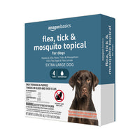 Basics Flea, Tick & Mosquito Topical for X-Large Dog (over 55 pounds), 4 Count