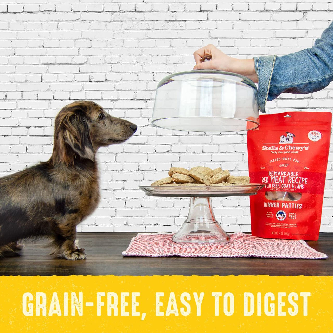 Stella & Chewy's  Freeze Dried Raw Dinner Patties  Grain Free Dog Food, Protein Rich Chewys Chicken Recipe  25 oz Bag