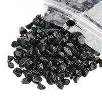 456 PCs Natural Chip Stone Beads, 5-8mm Irregular Multicolor Gemstones Loose Crystal Healing Black Obsidian Onyx Rocks with Hole for Jewelry Making DIY Crafts