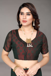 Winza Designer Women's  Chiffon Brasso Printed Saree with Blouse Piece (WDP Brasso Malini W)