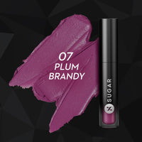 SUGAR Cosmetics Mousse Muse Lip Cream | Lasts 24+ Hrs | Creamy Mousse Lipstick | Waterproof & Smudgeproof | 5ml - 07 Plum Brandy