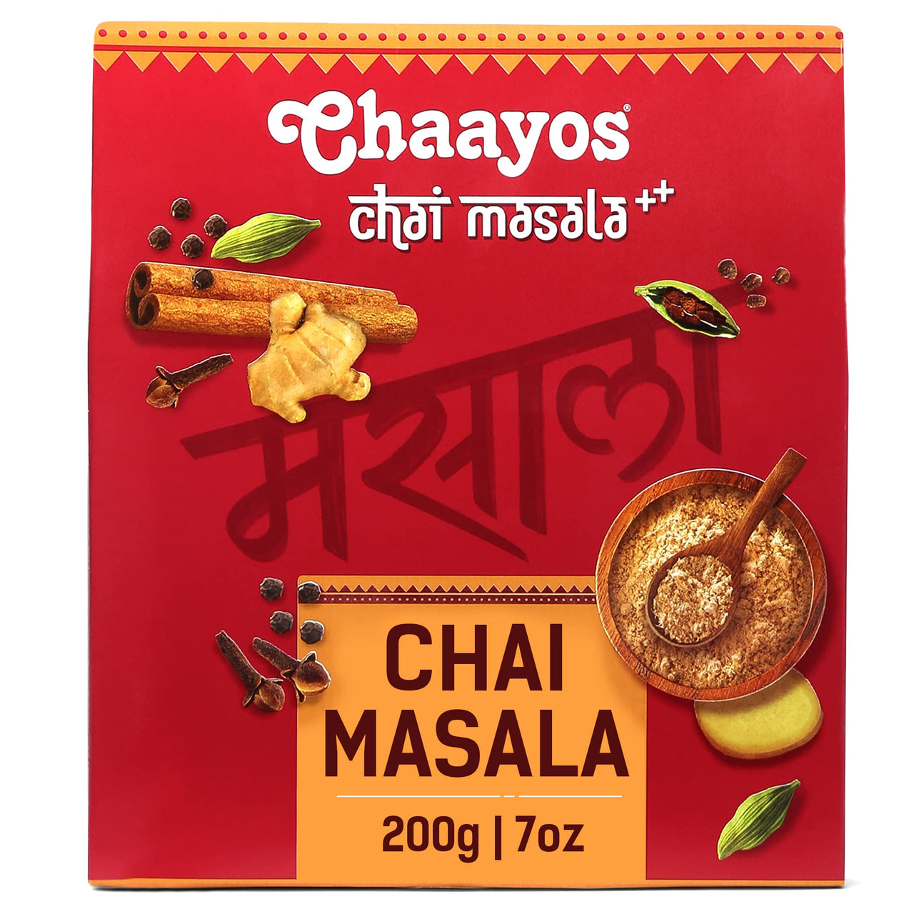 Chaayos Chai Masala - Aromatic Tea Masala Powder with 100% Natural Ingredients - 200g [500 Cups]