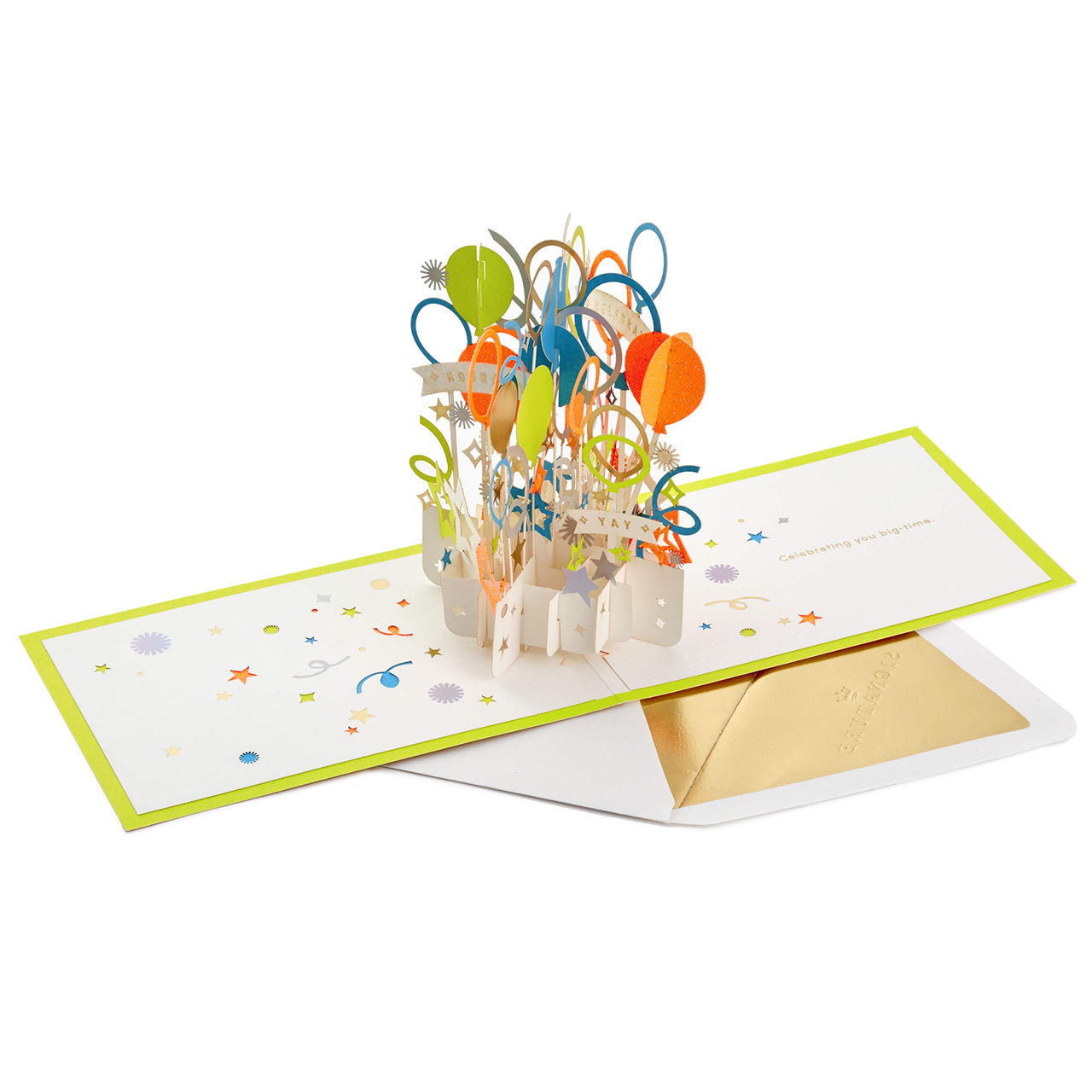 Hallmark Signature Paper Wonder Pop Up Congratulations Card, Fathers Day Card, or Birthday Card (Celebrate) (1299RZH1130) Pop Up, Celebrate