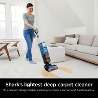 Shark EX201 CarpetXpert Upright Carpet, Area Rug & Upholstery Cleaner with StainStriker, Built-in Spot & Stain Cleaner, Perfect for Pets, Deep Cleaning & Tough Stain Removal, Carpet Shampooer, Cyan Shark CarpetXpert with StainStriker